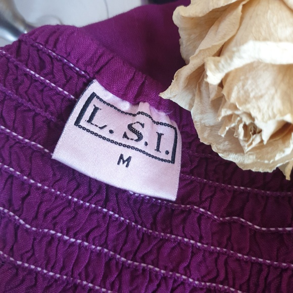 L.S.I. Spaghetti strap Boho dress Size M - Picture 5 of 7